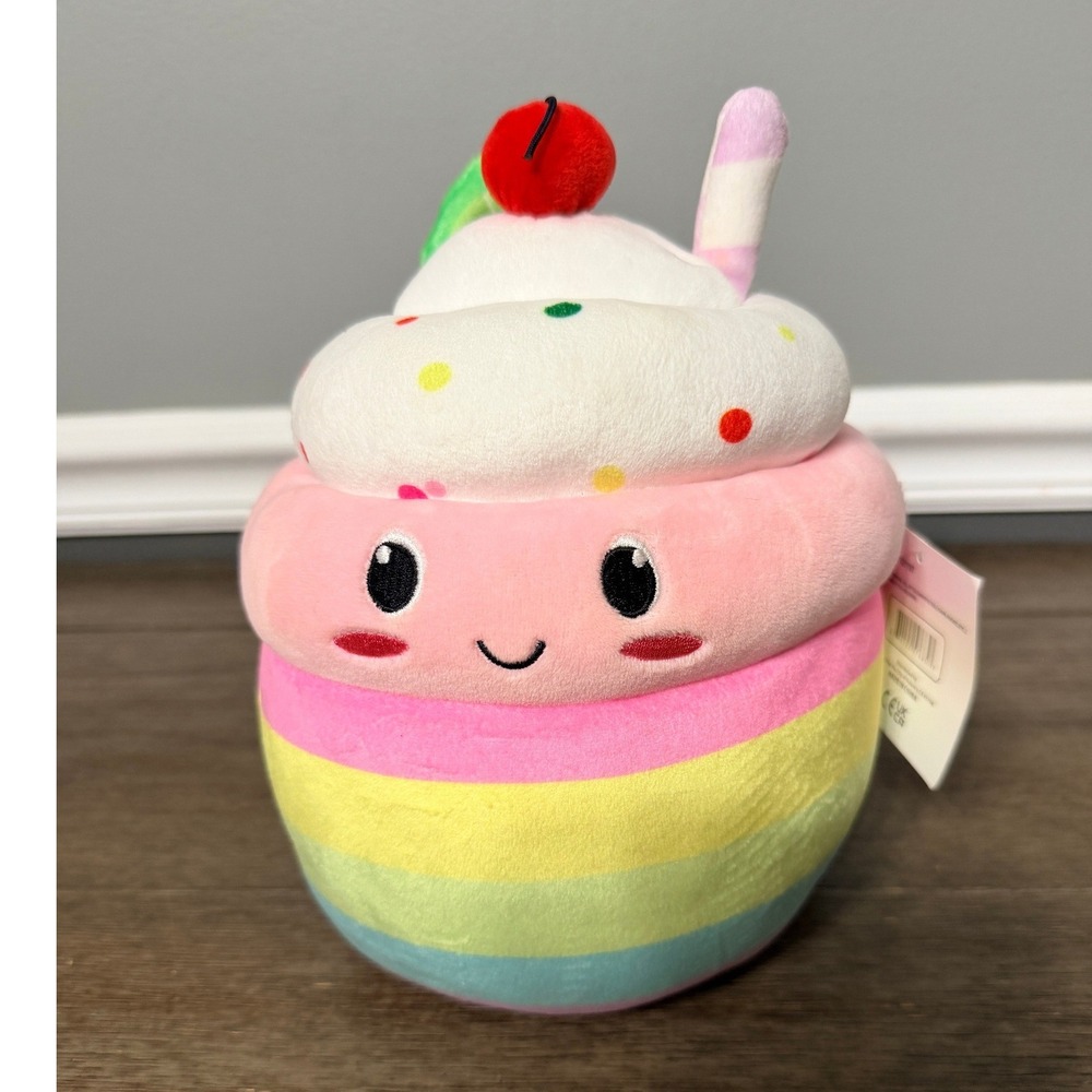 Smoochy Pals Rainbow Cupcake Plush Squishy Soft Stuffed Animal Toy